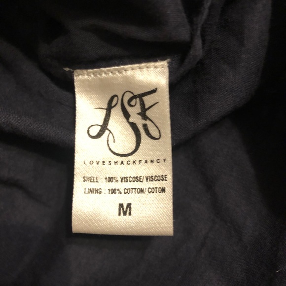 LoveShackFancy navy & black ruffle tier miniskirtM - Picture 8 of 9